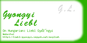 gyongyi liebl business card